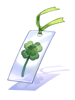  Four-leaf Clover bookmark