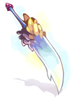 Two-Handed Chrome Metal Sword