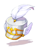 Pure White Marching Hat [1]