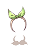 Costume Green Ribbon Headband
