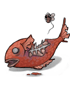 Decayed deep sea fish