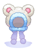 Costume Snow Bear Hood