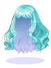 Costume Fluffy fluffy Semi-long (Teal)