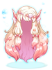 Costume mermaid wig(pink)