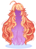 Costume Wild long hair (red)