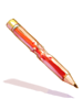 Well-Chewed Pencil (Red)