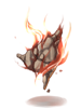 Fragments of flame