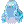 Costume Fluffy fluffy Semi-long (Teal)